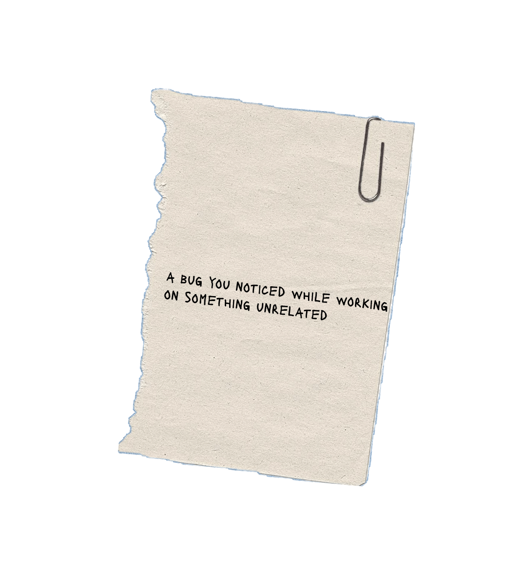 Bug note shape